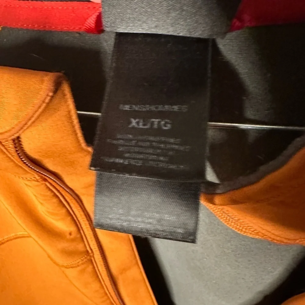 The North Face Orange Gray Quarter Zip Pullover Men's Size XL Performance Fleece